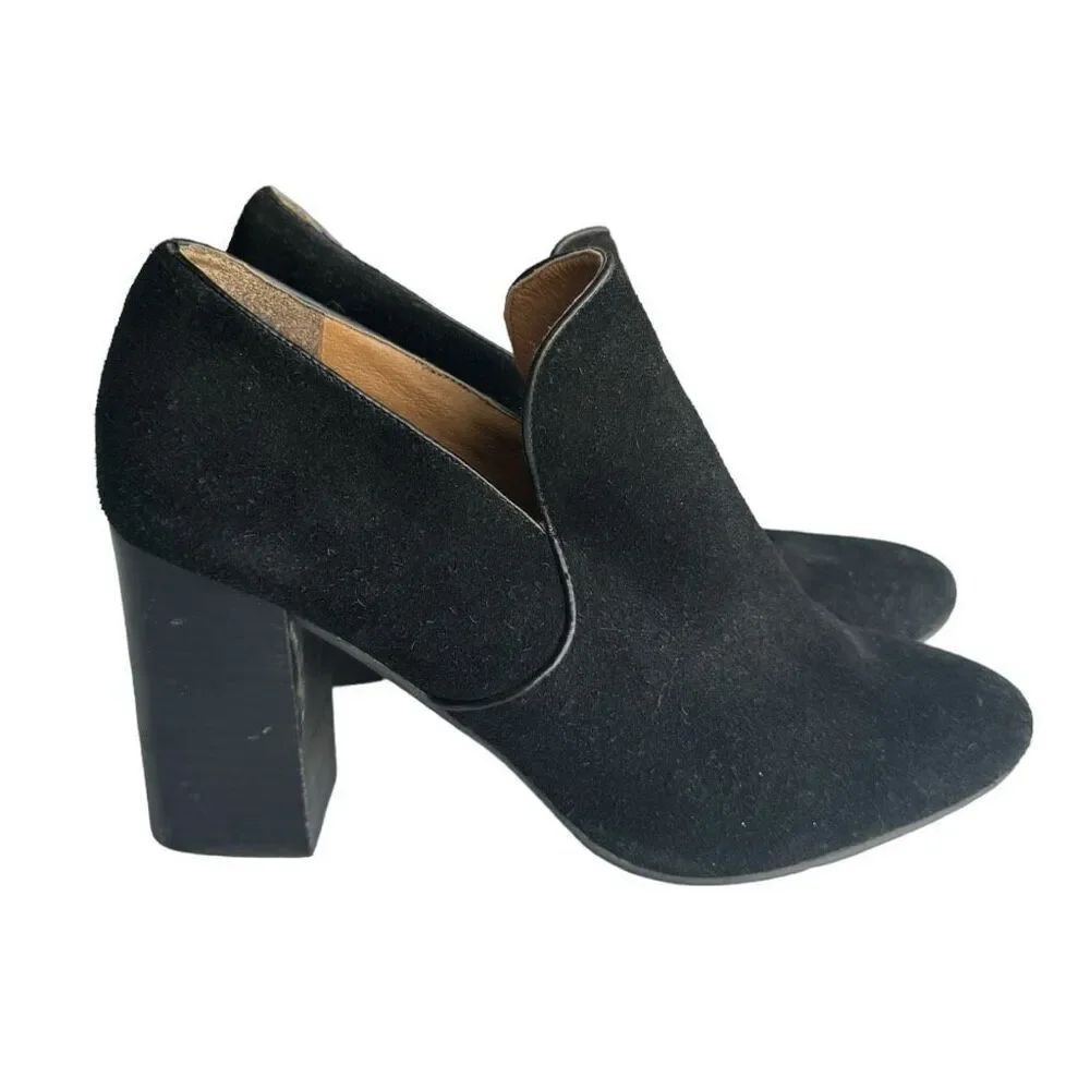 Lucky Brand Wyshing Black Suede Heels Size 7.5